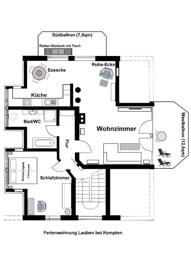 Top Ferienwohnung In Lauben Bei Kempten Buitenkant foto